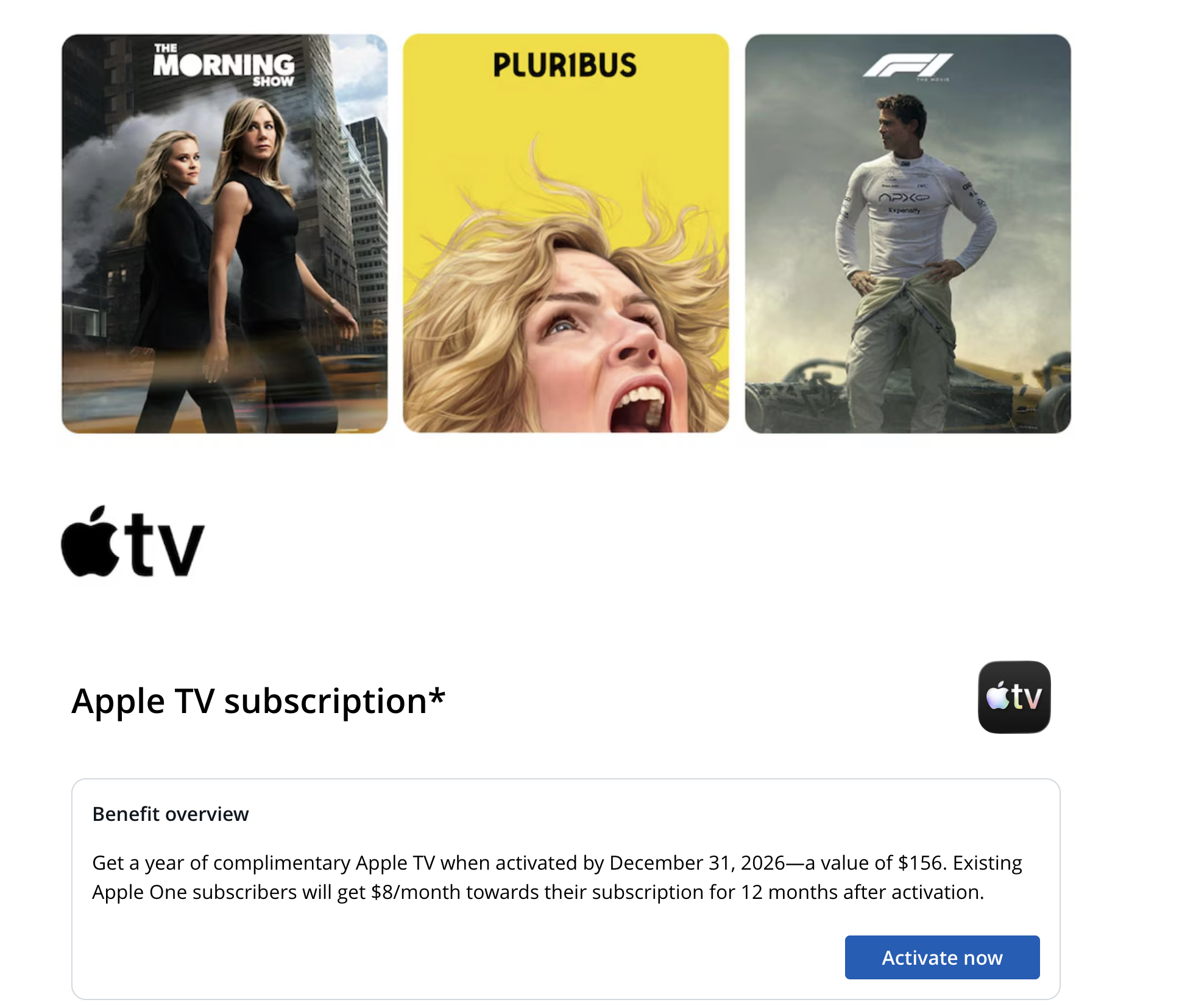 Chase Sapphire Preferred: Free Year of Apple TV